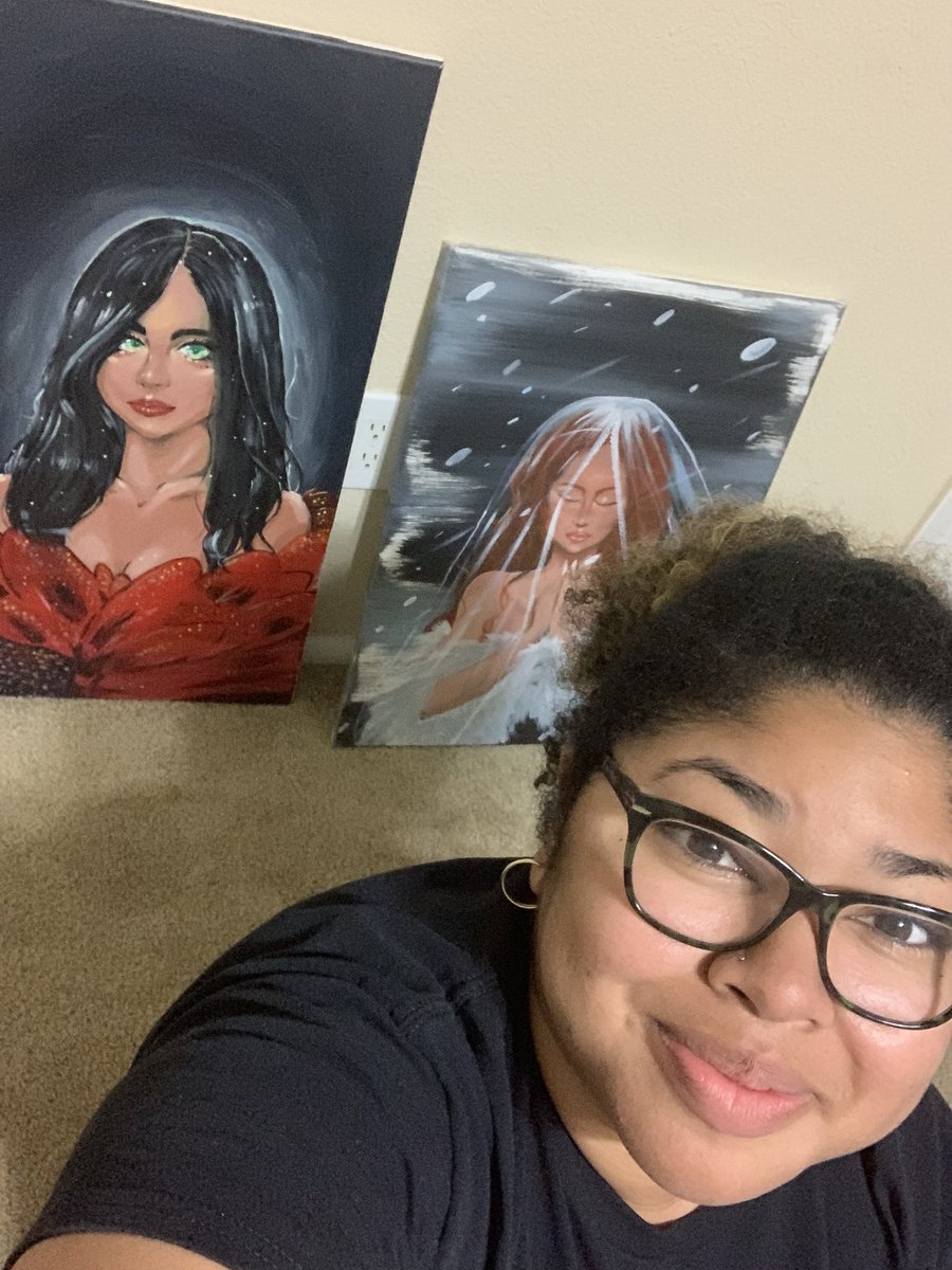parridisee's tweet photo. Promoting my art because why not 💕 my girls need good forever homes #artforsale #acrylicpainting #portraitpainting #ArtistOnTwitter https://t.co/FXZdfOsf1P