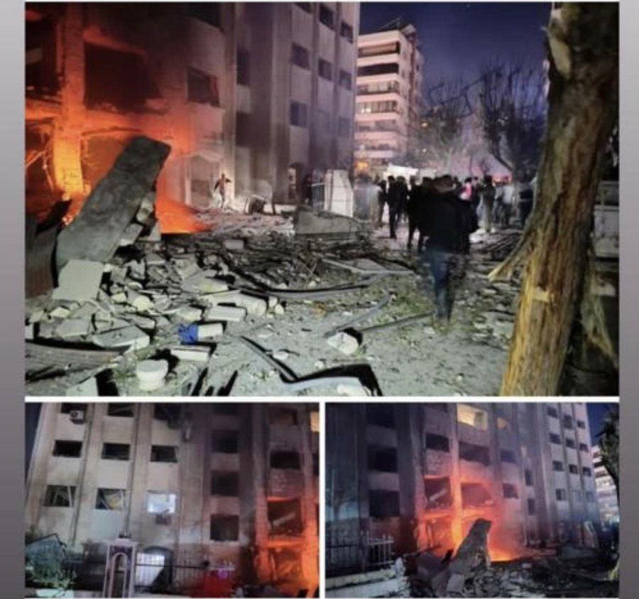 Jakob_Reimann's tweet photo. Gestern hat #Israel Wohngebiete im Herzen von Damaskus bombardiert und min 5 Personen getötet, 4 Zivilisten. Andere Quellen sagen 15 Tote.

Während #Syrien unter den Folgen des #Erdbeben leidet, führt 🇮🇱 Krieg gegen die Zivilbevölkerung. https://t.co/tZM8dR5j2v