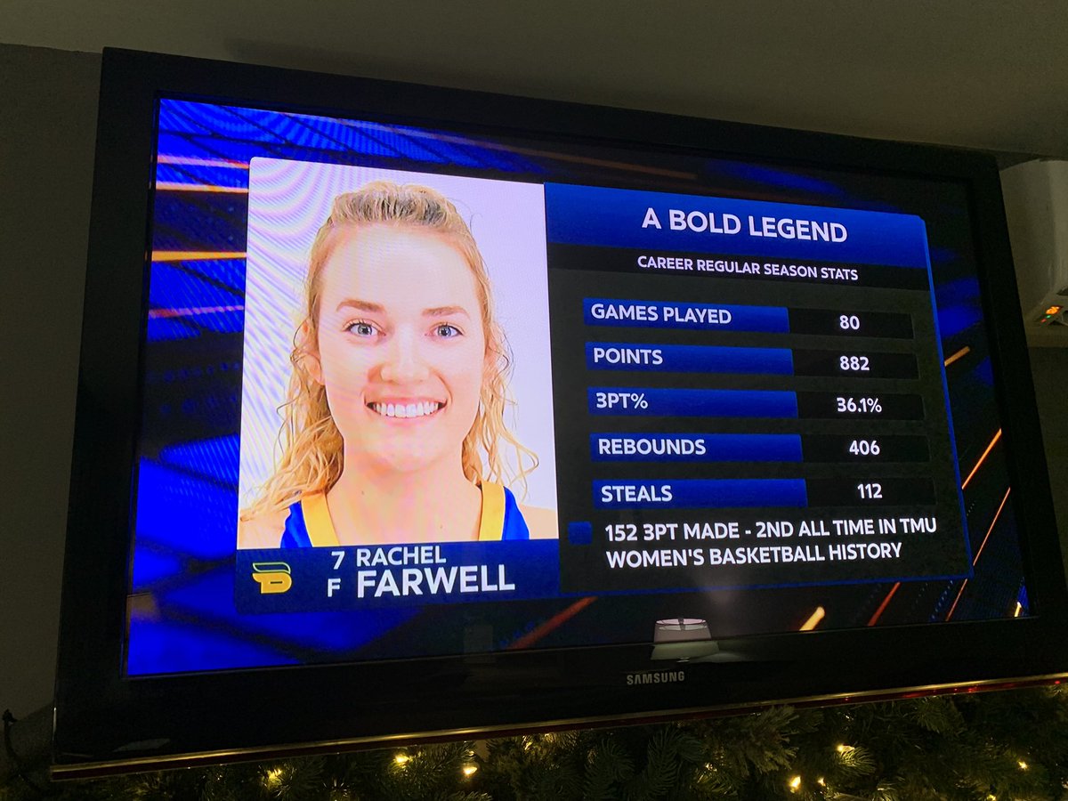 PeterHogan7's tweet photo. Congratulations on an outstanding career to @rachel_farwell7 on Seniors night at @tmuboldwbb !! @kvba_info @KVHS_Athletics @mark_farwell #nbproud https://t.co/wE1hHnr2CT