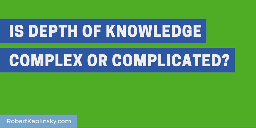 Raising a child and sending a rocket to the moon are both difficult, but they're difficult for different reasons. One is complex and the other is complicated. Read more about how it applies to Depth of Knowledge in mathematics.              
robertkaplinsky.com/is-depth-of-kn…