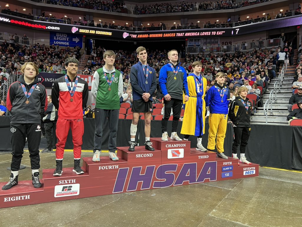 IAwrestle's tweet image. 2023 IHSAA 1A 132 State Place-winners #iahswr #State23