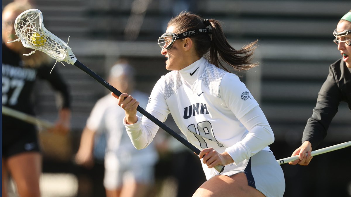 UNHWomensLax's tweet photo. Katie Taranto scored a career-high six goals in Saturday's 13-12 loss at Dartmouth. Our home opener is Feb. 22 (2 PM) vs. Merrimack. #BeTheRoar

Story ➡️ https://t.co/ngKaQQjs5l https://t.co/8R37yvrEiS