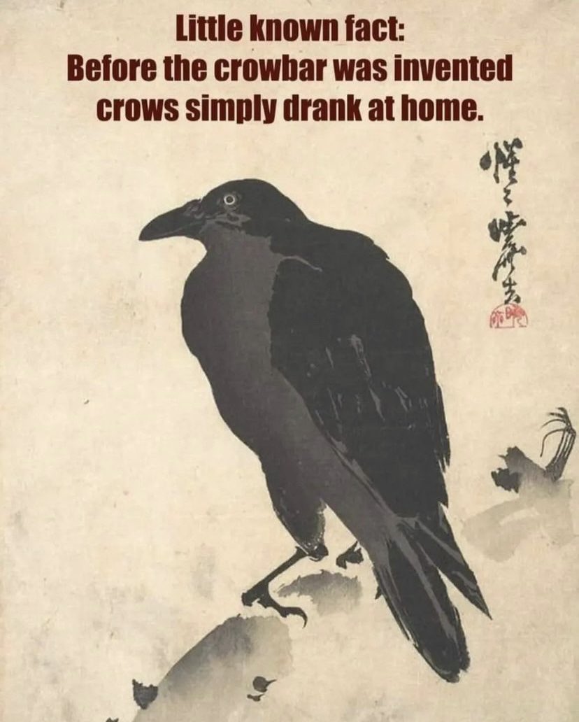MelanieMoonlite's tweet photo. FYI 👈🏻
(Credit Unknown)
#Crow #Crows #Bird #Birds #Crowbar #Crowbars #FYI
CC: @Oddwhims @Therewillbbooks @erincheshirecat @Bryandini @rj_dreamer @Lorelei69 https://t.co/E4dFfliqZq