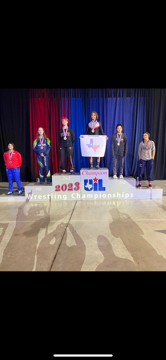 Congratulations to Mariana Bozo for placing 5th at the 2023 UIL Wrestling Championships in the 132 pound weight class #MWT