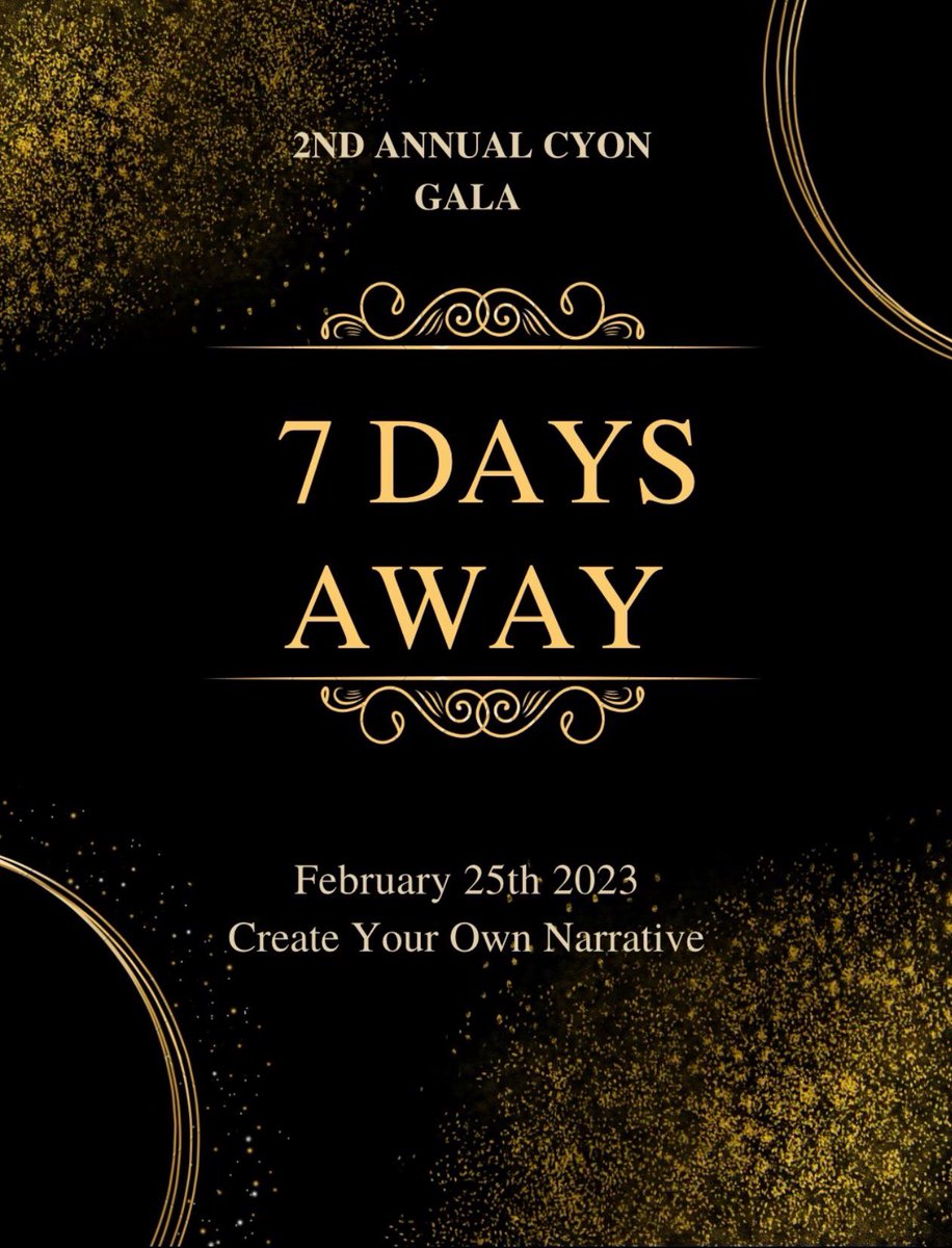 CYON_Podcast's tweet photo. 🚨We are officially ONE week away from the biggest celebration this year‼️
Tickets are moving fast, so don’t miss out‼️ 🚨
@ATH_RAMPAGE @TRTheTrackRunna @iWorkMagicDaily
#2ndAnnualCyonGala #RedCarpetEdition https://t.co/4rj7sO09QY
