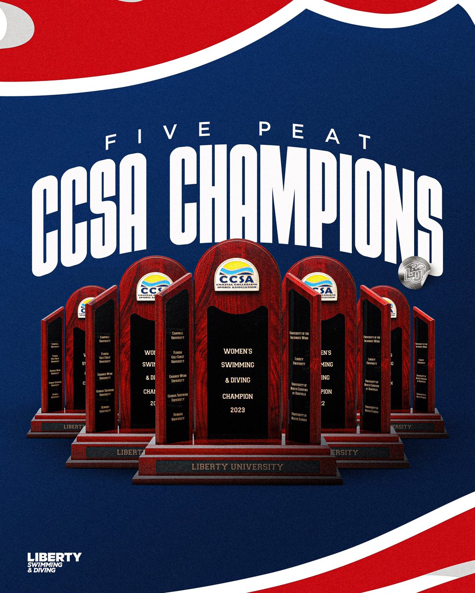 LibertyDiveSwim's tweet photo. One trophy is good, but five are better. 🏆🏆🏆🏆🏆 

We are the champions ‼️ https://t.co/69dmGja7YR