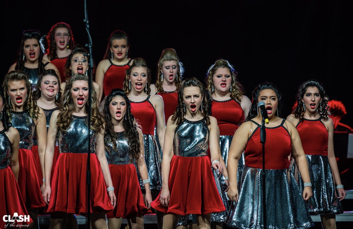 TheClashComp's tweet photo. Of course, we can’t forget about High Heeled Harmony, our host unisex group! They had an amazing performance driven by all of today’s excitement! #clashisback #clash23 #theclashcomp https://t.co/Ptg7pCyZJq