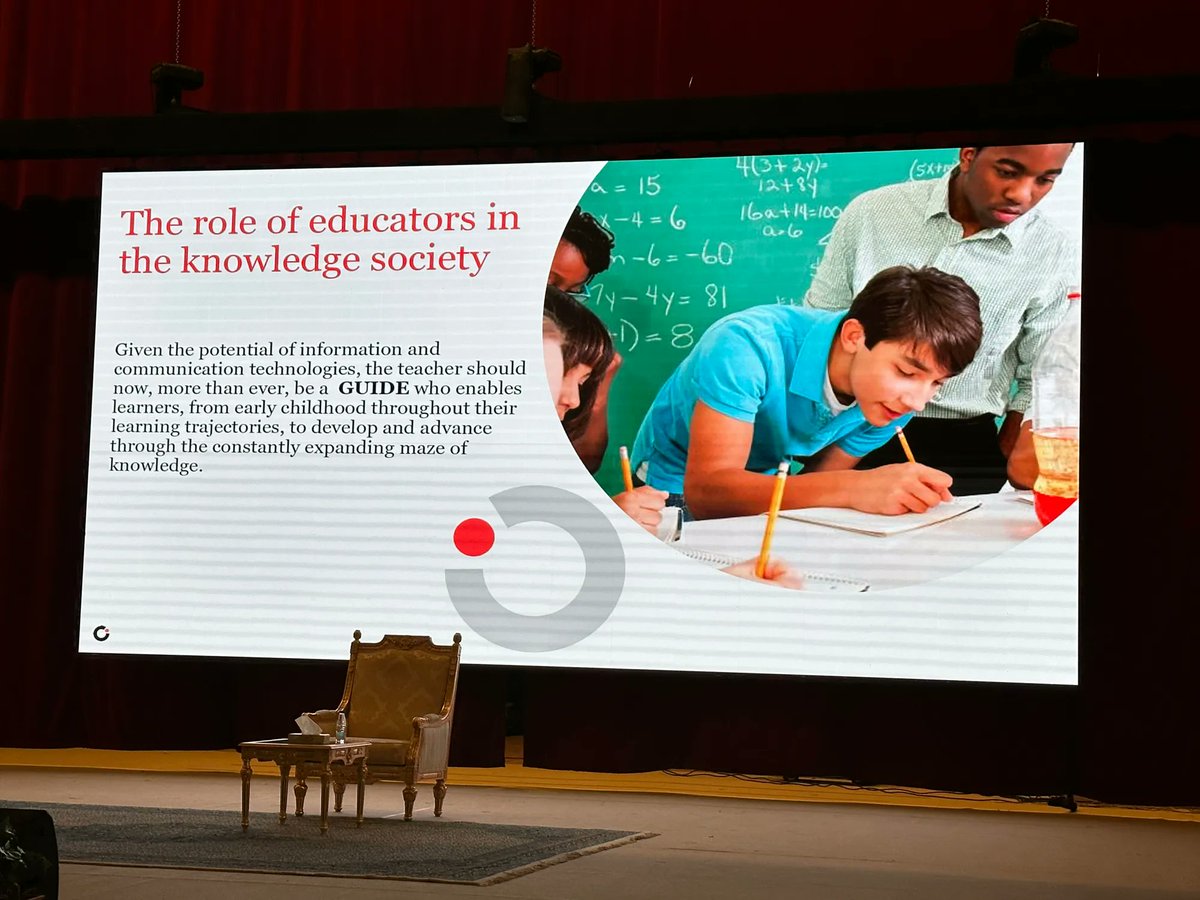 JMcCarthyEdS's tweet photo. “Mentor, coach, and guide” Dr. Kem
Transforming teacher roles is critical to the future of students and the future of our societies.
#CogniaImpact Conference @SchoolsRiyadh @Cognia @CogniaOrg #SoAllCanLearn https://t.co/Kzyxiy9Ho5
