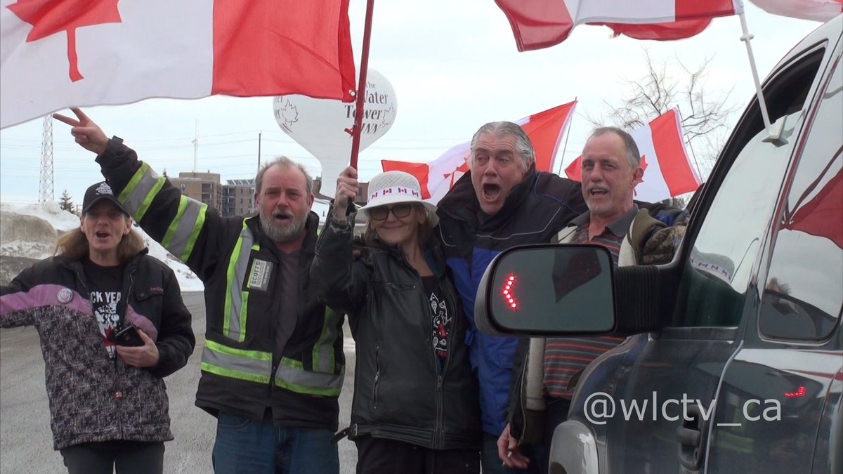 wlctv_ca's tweet photo. #WorldWideRallyForFreedom a success in Northern Ontario Canada. Amazing reception for community freedom organizers on the 1st #FreedomConvoy anniversary. Truckers &amp; citizens joined in the celebrations by displaying their gratitude with honk, honk, honk 🇨🇦 👍 https://t.co/kHY6ZzyJiF