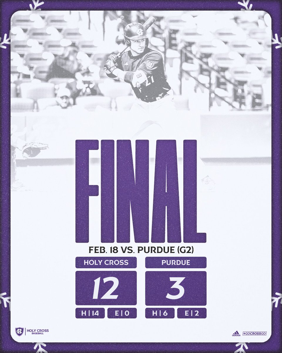 HCrossBaseball's tweet photo. CRUSADERS WIN! 

HC pulls away for its first W of the year, paced by strong pitching all day and a seven-run ninth inning to seal the victory.

Chris Benton went 3-for-4 with an inside-the-park homer; rookies @cjegrie20 and @JakeJaszcz also posted three-hit games. 

#GoCrossGo https://t.co/RUvd5PYndA