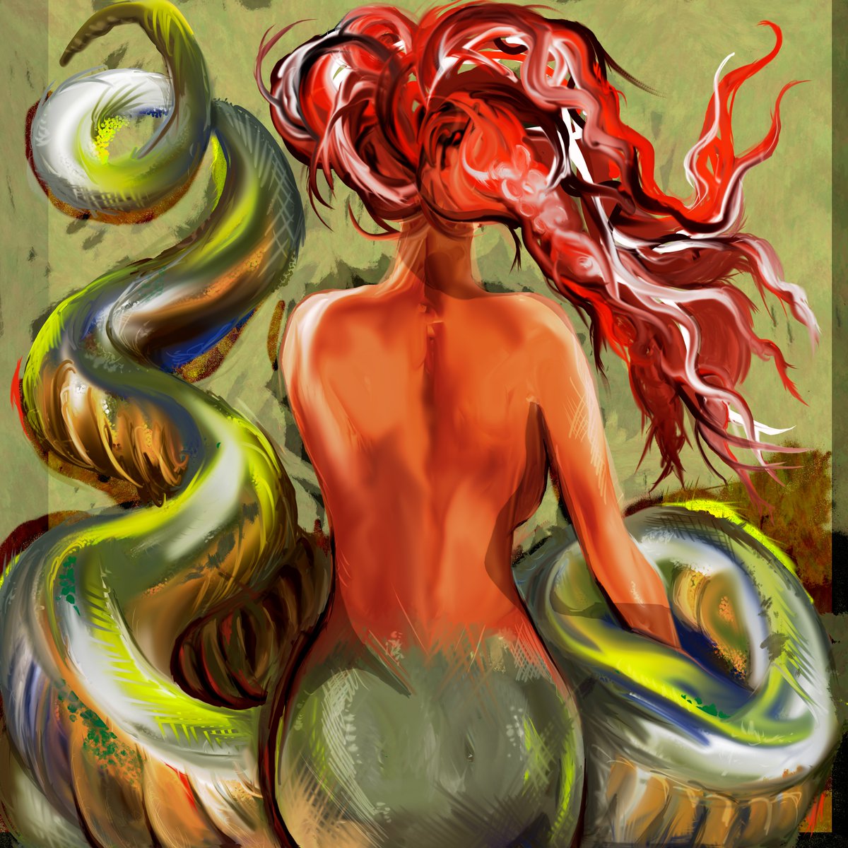 artsarity's tweet photo. "Lady Snake" 
👇
exhibited in the @jumpgallery on @decentraland 

 ------------------
🔸Gallery coordinates:
           -73 -32 
 ------------------

thank you @NFTcreep 

🔥🐍🔥
#Artsarity #Decentraland https://t.co/ILO8o0xHGD