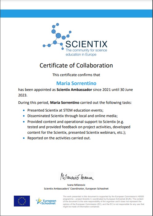 MraSorrentino's tweet image. Orgogliosa di farne parte #Scientix #ScientixAmbassador