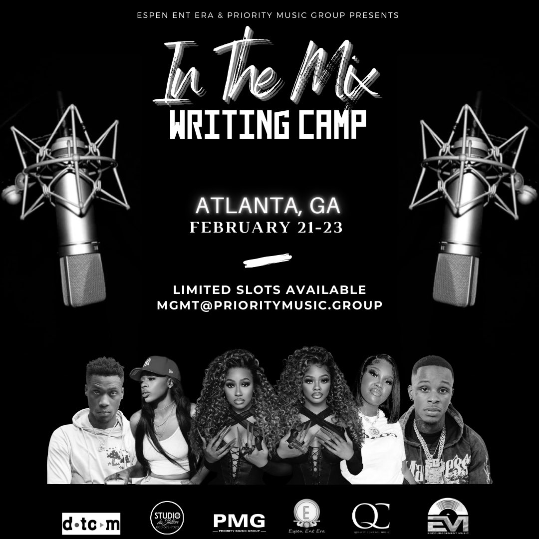 PriorityBeats's tweet photo. Hosting an EPIC writing camp next week. We have all the industry hitmakers pulling up! Email mgmt@prioritymusic.group for more details. https://t.co/Y9d1vZNYrr