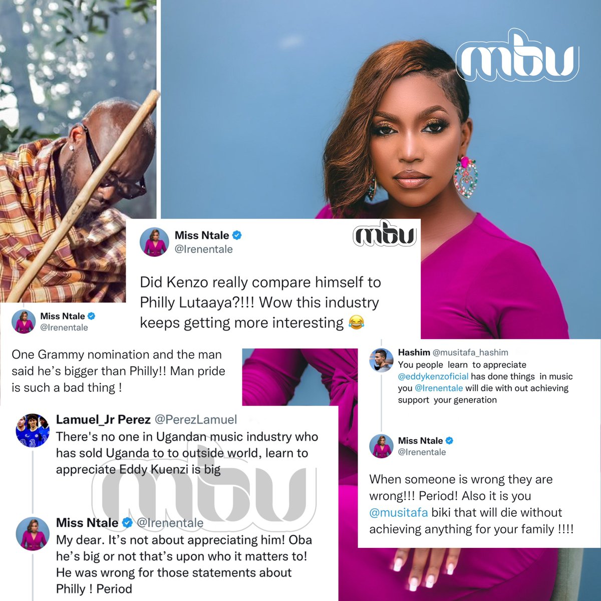 “One Grammy nomination and the man said he’s bigger than Philly!! Man pride is such a bad thing… - Irene Ntale cannot wrap her mind around Eddy Kenzo’s recent comparisons to the late Philly Bongole Lutaaya
