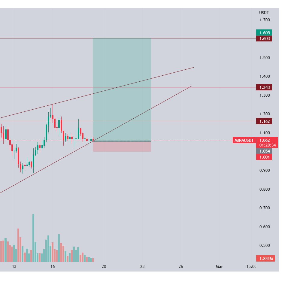Coinbara's tweet photo. MINA/USDT ? #MINA #Binance https://t.co/3H8BW2YiLw