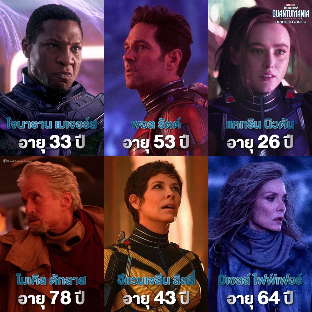 อายุจริงของนักแสดง #อมอดวคตมน

#AntManAndTheWaspQuantumania
เข้าฉายแล้ววันนี้ ในโรงภาพยนตร์