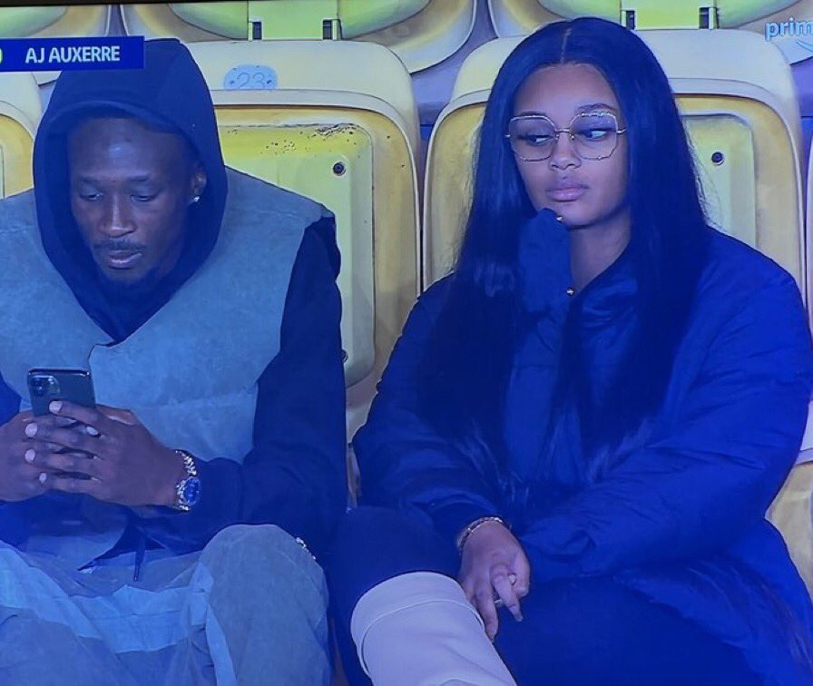 **His phone dings**
Me: