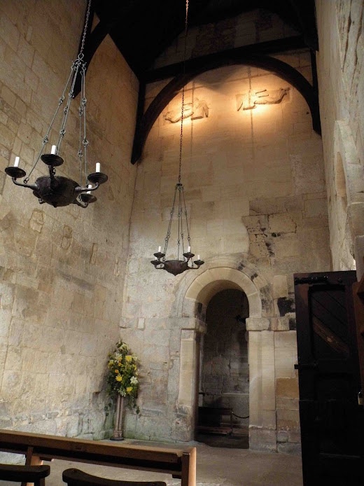 Wandering Britain - Wiltshire: Interior St Laurence Bradford-on-Avon Most complete 10th century Saxon church surviving in Britain. These carved angels are magnificent #Wiltshire #Englishchurches #BestofBritain #Angels #INeverKnewThat #BeautifulBritain #VisitEngland