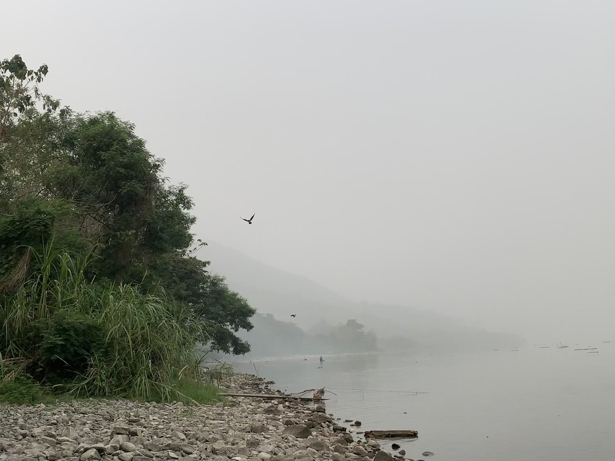 HCThompson001's tweet photo. Finally made it to Lake Bosomtwe. Mysterious and beautiful in the harmattan haze. 

#VisitGhana https://t.co/CRBNBjnNS2