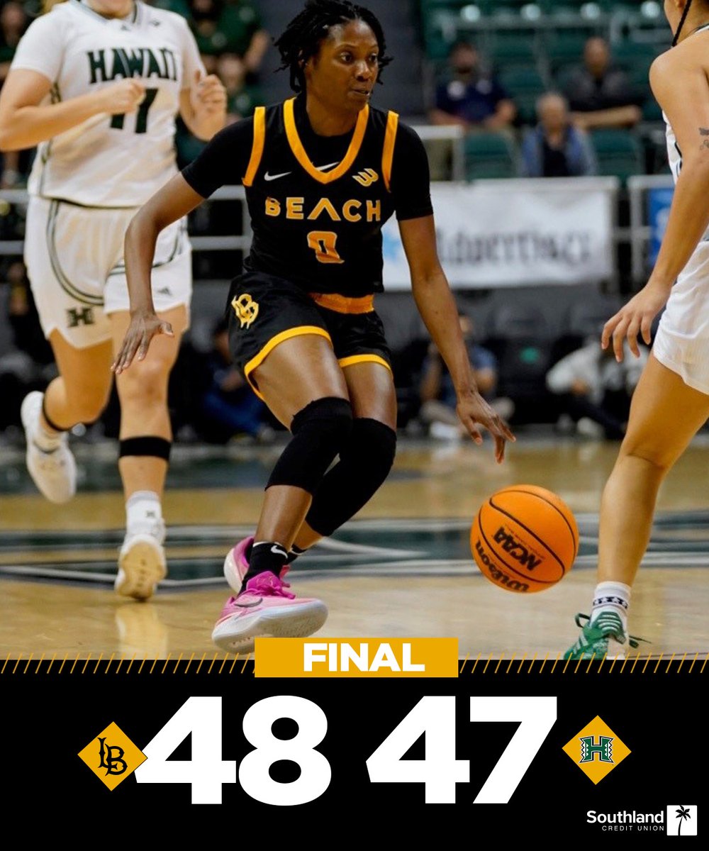 BEACH WIN!!!

<a href="/LBSUWBB/">Long Beach State Women's Basketball</a> edges Hawaii on the road for their 12th-straight victory #GoBeach #Connected