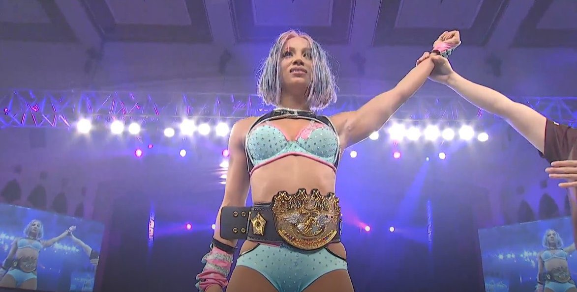 YourManLovesDre's tweet photo. Your Favs Could NEVER!! Your FIRST BLACK IWGP WOMENS CHAMPION!! Mercedes Moné 🗣️🗣️ #BlackExcellence #HistoryMaker #ALIVINGLegend #TheCeo #ThatsMYFav I love you so much Mercedes omg I’m so proud of you!! https://t.co/I3XWhmyvuA
