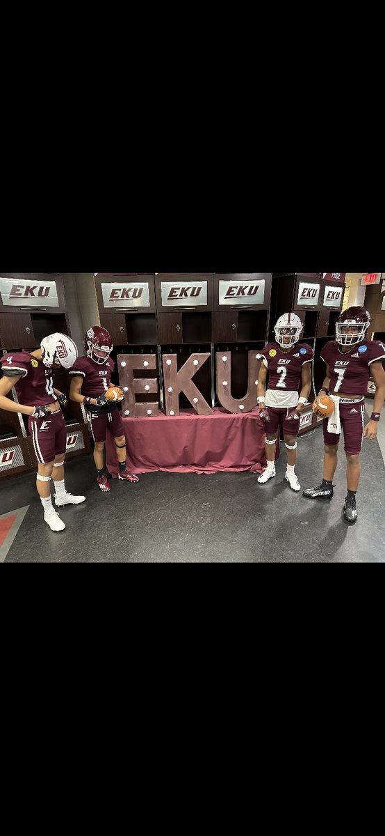 JaimierScott's tweet image. Thanks for having me today @EKUFootball @CoachKevMac @CoachJMStevens #fego #wantmore ❤️🖤