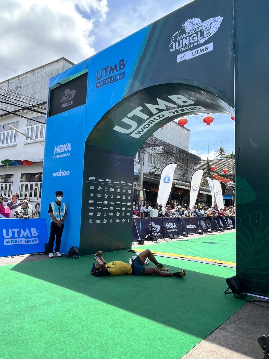 Golfzalez's tweet image. Sange Sherpa 1st Overall pushed so hard at #AmazeanJungleThailandbyUTMB #Betong160 #Kailas #KailasThailand #Madetoclimb