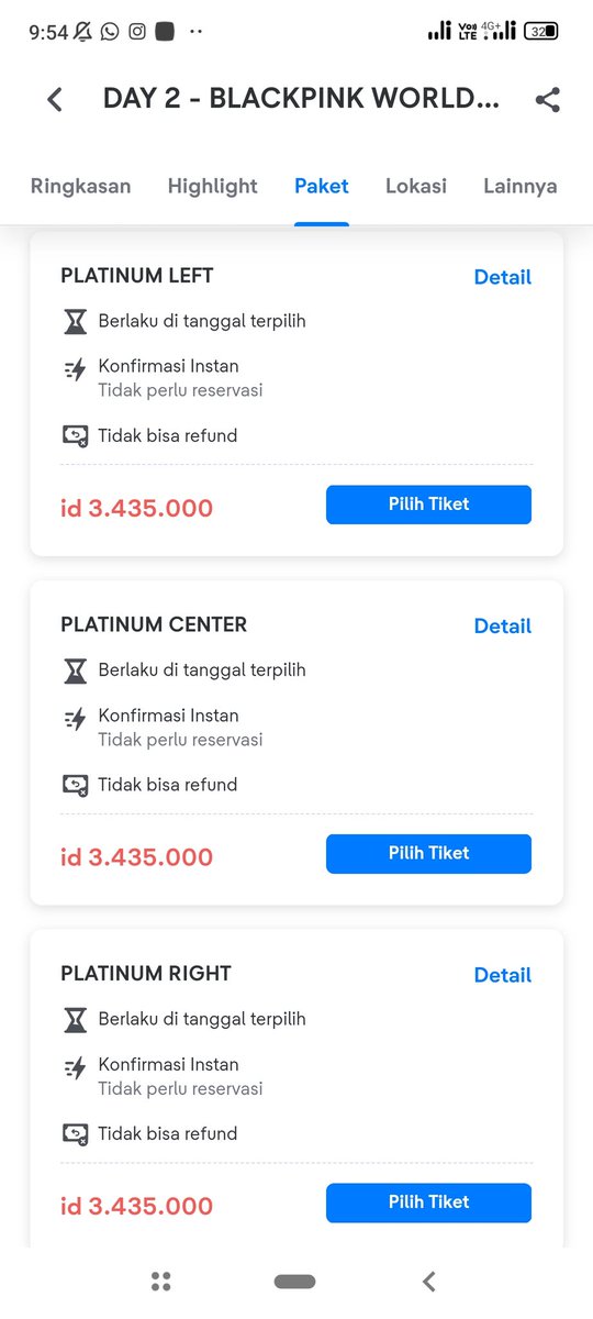 tiuwtiw's tweet photo. Tiket Blackpink dijual lagi di Tiket dot com. Calo-calo pusing gak nih 🤪

Makanya jangan jadi calo. https://t.co/Yaoo281C0k