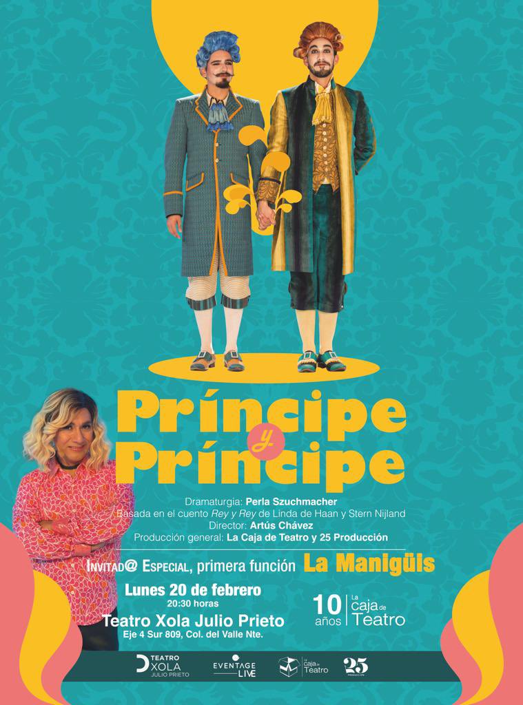 👑 #PríncipeYPríncipe con <a href="/_Maniguis/">🌟 ᗰᗩᑎIGÜIS🌟</a> como invitad@ especial en la función de este lunes 20 de febrero en el <a href="/TeatroXola/">TEATRO XOLA</a> 

✨ Celebrando los 10 AÑOS de La Caja de Teatro, llega #PríncipeYPríncipe a las 20:30 h en el #TeatroXola 

🎟️ COMPRA AQUÍ: bit.ly/3HncHiX 

🧵