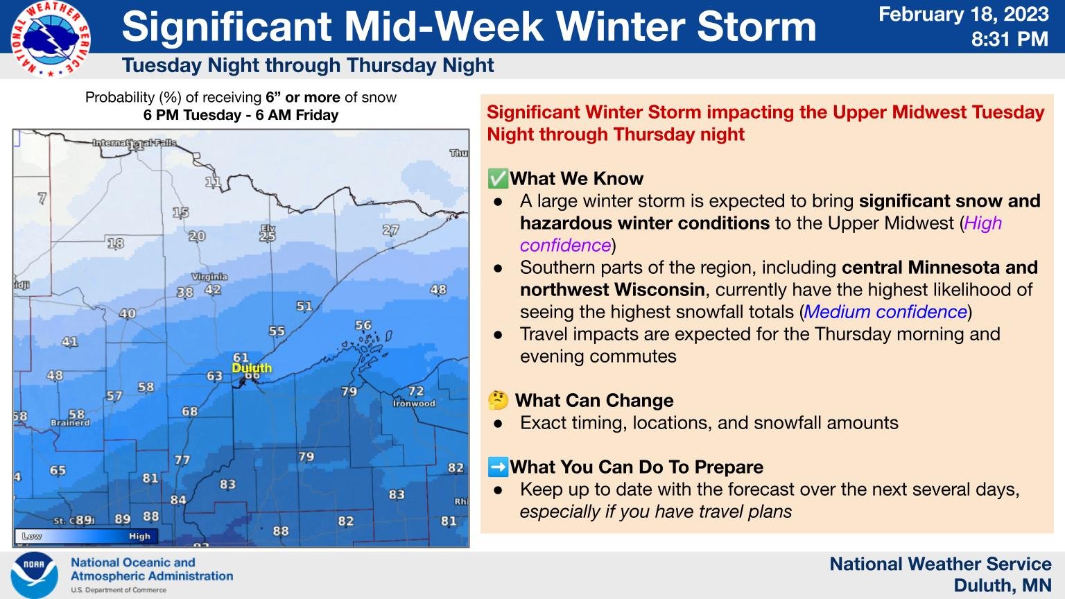 NWS Duluth on Twitter "A winter storm is still looking likely over the