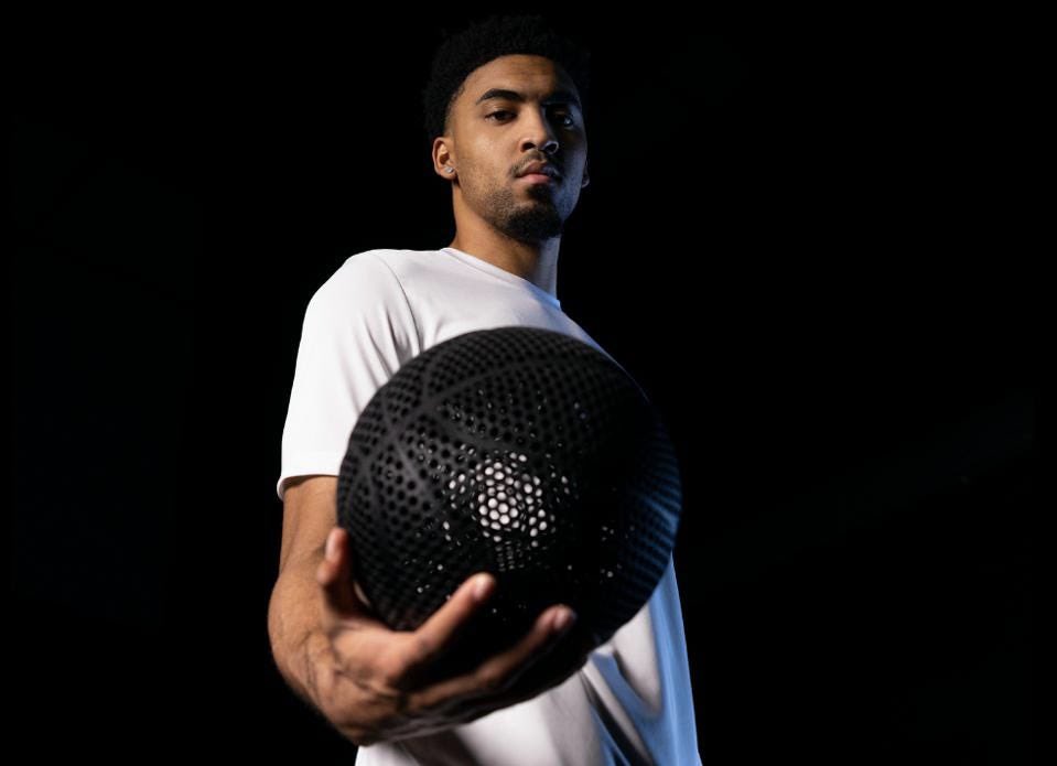 steveryancarter's tweet photo. Can’t wait to see @kj__martin dunk with the new @WilsonSportingG 3D airless basketball! Matte black. This ball looks stunning… https://t.co/9xP9O35OXJ