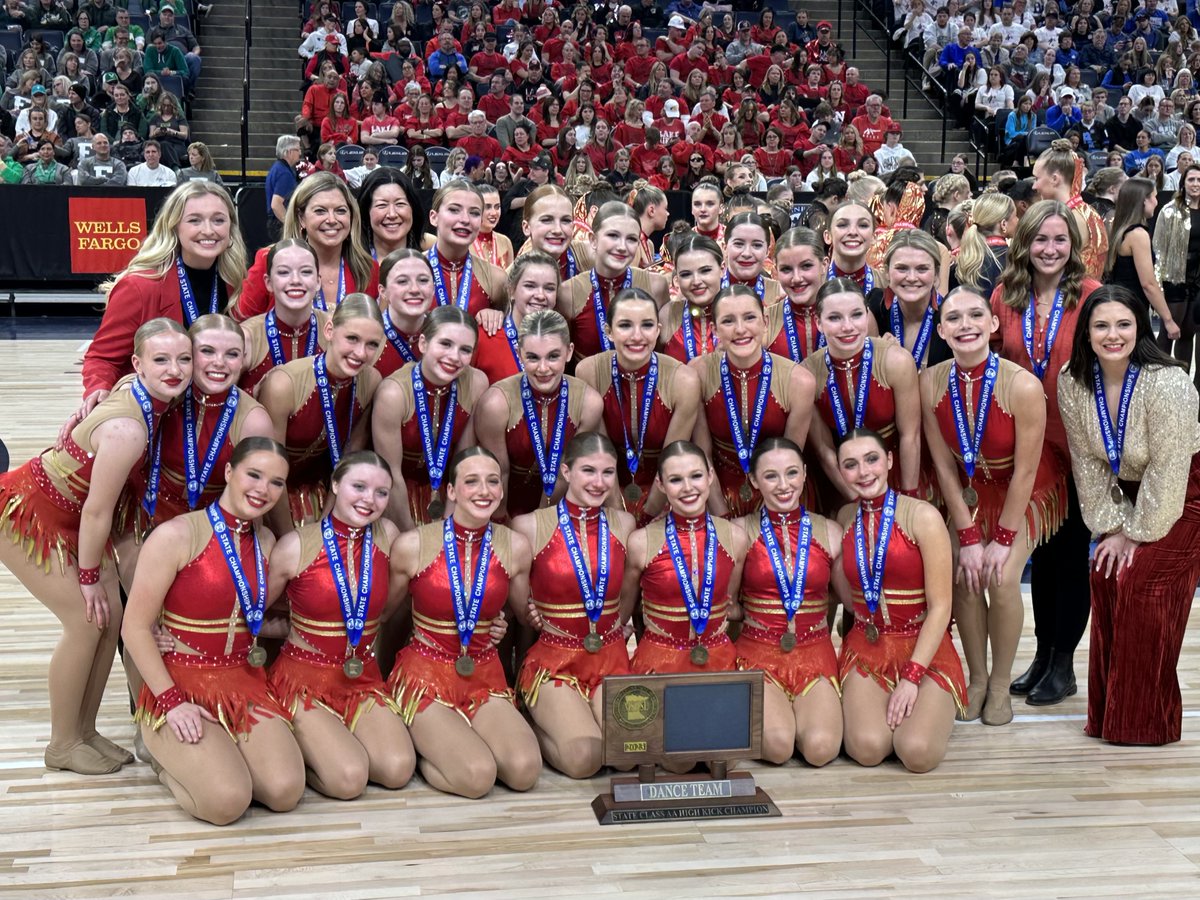 CONGRATULATIONS to the 2023 Class AA High Kick STATE CHAMPION Mound Westonka Dance Team!!!