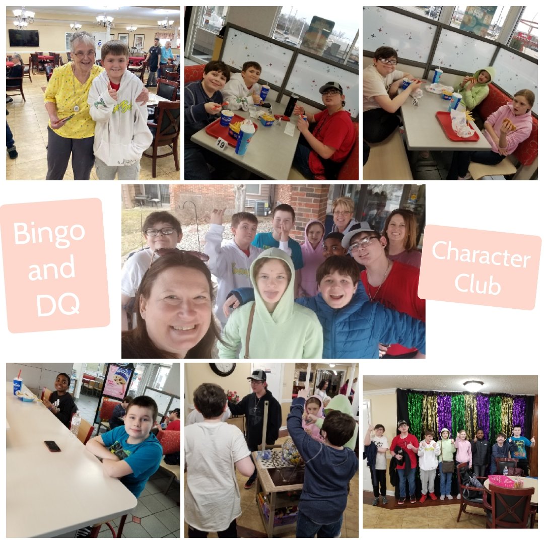 ms_jcrump's tweet photo. Character Club had a blast playing bingo with the residents at Autumn Ridge Nursing Home today. 

Student made crafts and cards were a big hit as well. 

Ended our adventure with some dinner, ice cream, and lots of laughing! 
@Mrs_TPayne @stephheadrick @SennThomasMS https://t.co/AghMISG0sI
