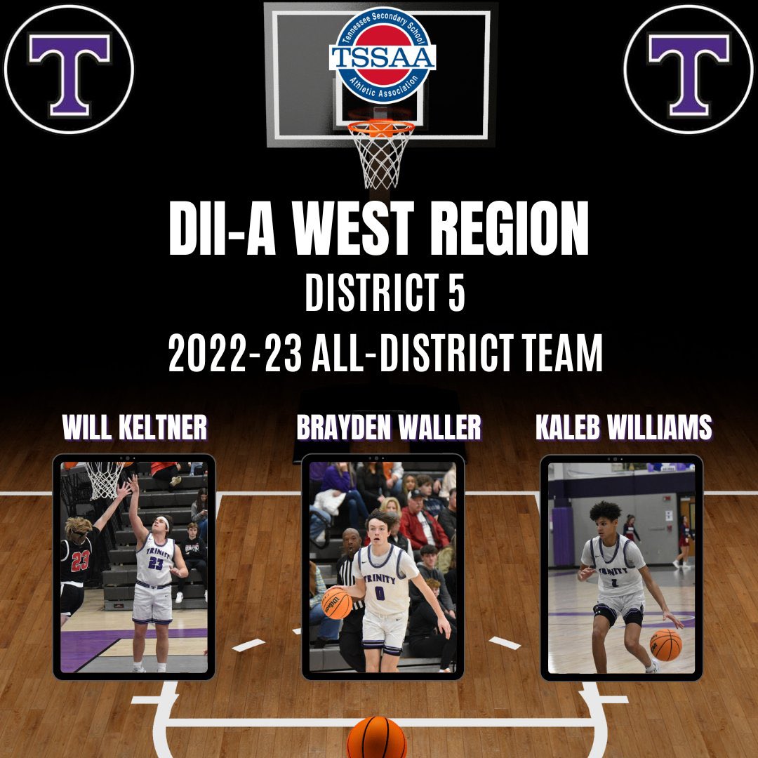 TCA Athletics (@tcaathletics) on Twitter photo We want to say a BIG CONGRATS to Lions <a href="/wkeltner23/">Will Keltner</a>, <a href="/Braydenwaller0/">Brayden Waller</a>, and <a href="/Kaleb_will06/">Kaleb williams</a> who were named to the 2022-23 TSSAA DII-A West Region District 5 All-District team. Great job!
Go Lions!! We want to say a BIG CONGRATS to Lions <a href="/wkeltner23/">Will Keltner</a>, <a href="/Braydenwaller0/">Brayden Waller</a>, and <a href="/Kaleb_will06/">Kaleb williams</a> who were named to the 2022-23 TSSAA DII-A West Region District 5 All-District team. Great job!
Go Lions!!