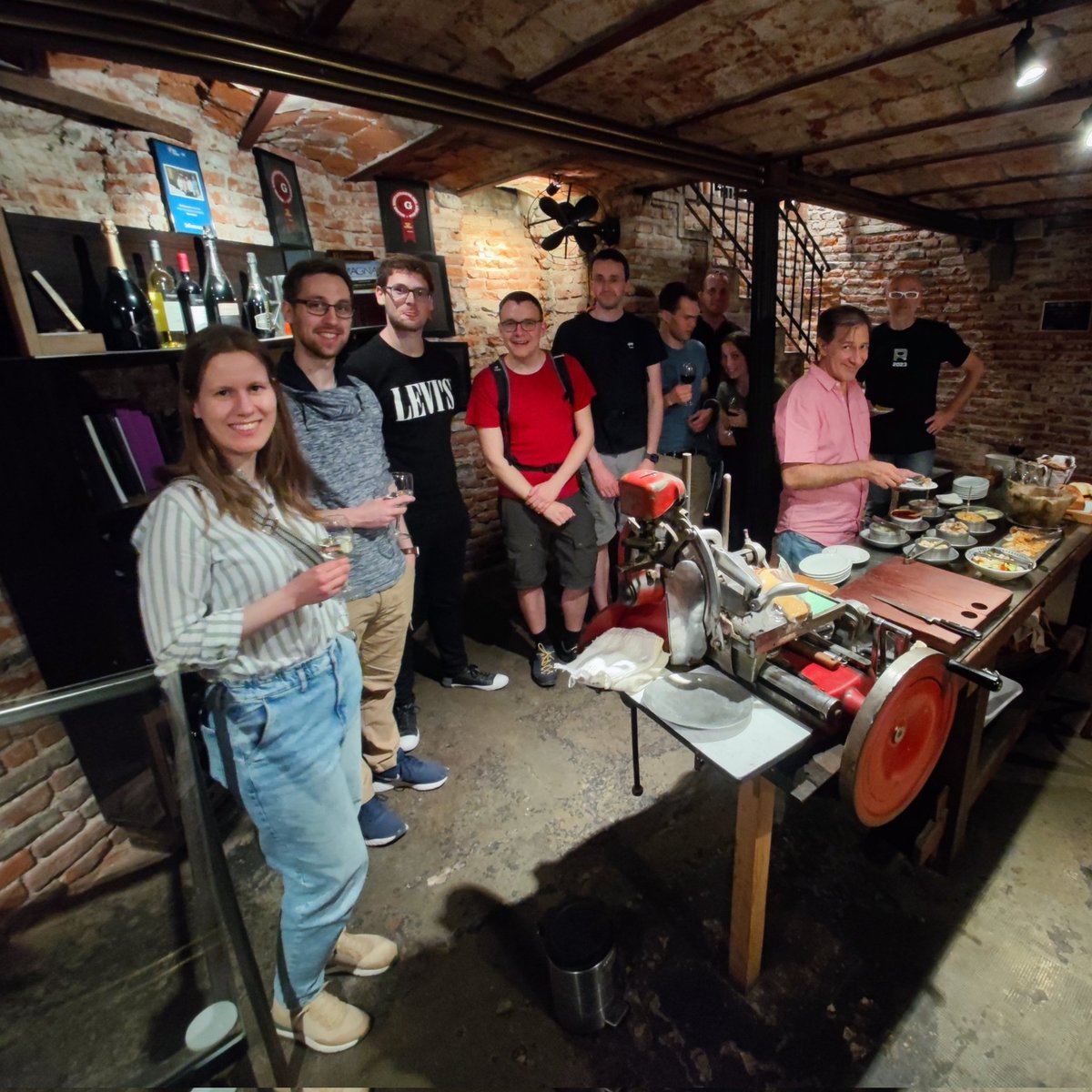 Mission dinner at San Honorato during the visit from SaarUni members to UNC in Córdoba, Argentina.