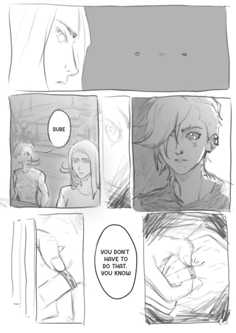 mimiendos's tweet photo. "Caitlyn has seen the way her eyes always seem to follow, intense and attentive, whenever her thumb flicks at her ring, or when she grinds her teeth, or checks her phone every minute. 

People don’t usually notice – but Vi does."
----
Just to know you're alive by pigeonmom (Ao3) https://t.co/Hz1KqG1pc3