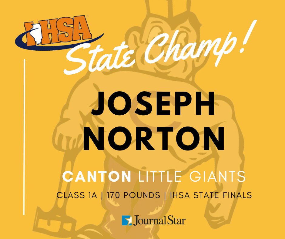 Big day for Little Giants! Congrats to Joseph Norton on winning the Class 1A state wrestling championship at 170 pounds.