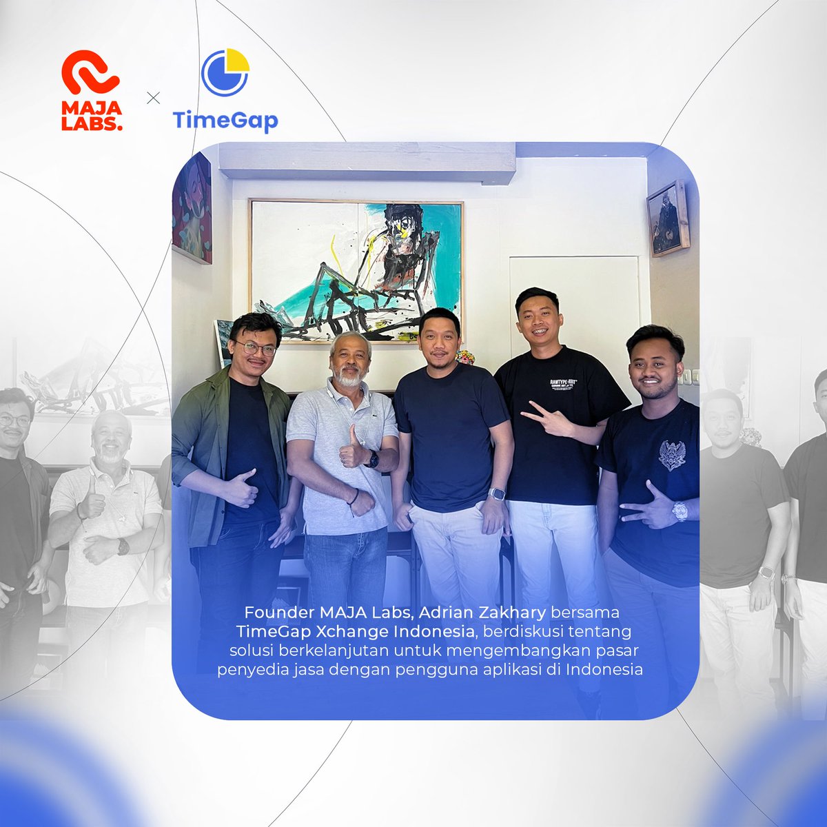 majalabs_xyz's tweet image. MAJA People!👋🏻

MAJA Labs berdiskusi bersama TimeGap Xchange Indonesia buka peluang lewat aplikasi yang menyediakan jasa atau keterampilan kreatif yang andal dan aman untuk para penggunanya.

#majalabs #timegapxchangeindonesia #timegap #web3 #nft #nftcommunity