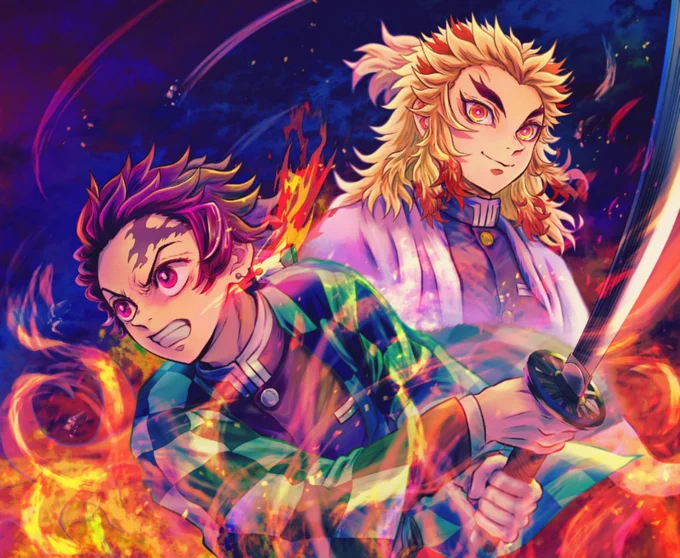 「心を燃やせ!!!」のセリフも泣けましたね"Keep your heart burning! " line also made me cry.Thank you for this wonderful opportunity!!!Demon Slayer FANART 