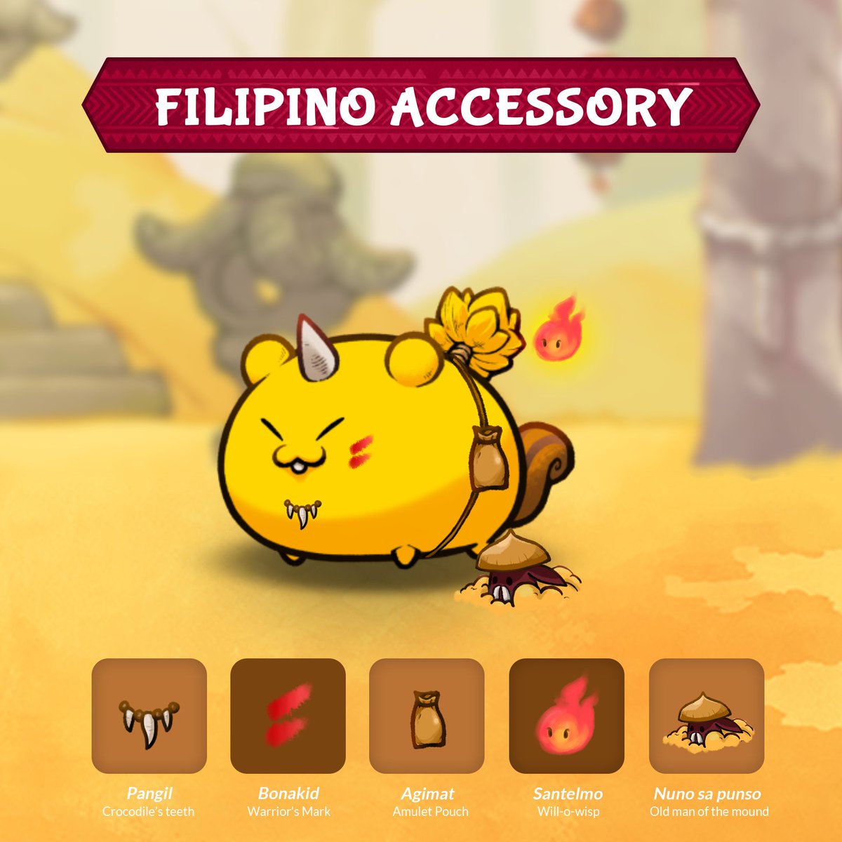 artofgino_nft's tweet photo. GM! dropping this here: #AxieCreator

Realistic proportions for my #AxieAccessoryArt entry 🇵🇭

Accessories are meant to complement axies' aesthetic, and not replace their body parts lol

I've rarely seen Filipino-inspired accessories in any games. its always JP/CN/Western :{ 

+ https://t.co/Nzz14Rv3Wp