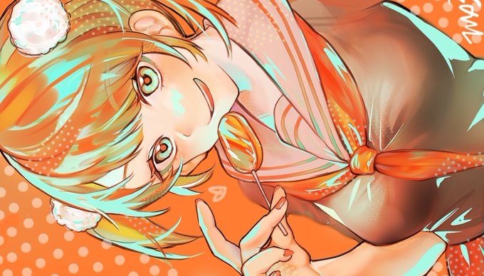 「髪飾り 橙色」のTwitter画像/イラスト(新着)
