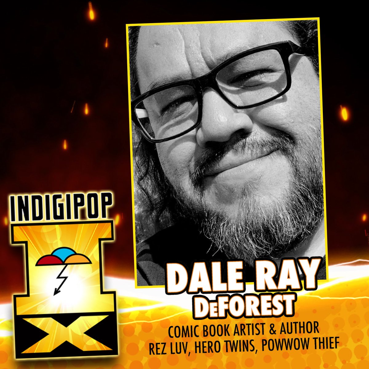 IndigenousCon's tweet image. Another Indigenous Comic Con OG, Albuquerque-based illustrator and #NativeCreative extraordinaire @daledeforest (Diné) is a dynamo! Welcome him to #IndigiPopX! Get tix 🔗 bit.ly/indigipopx-23-…

#IPX2023 #FirstAmericansMuseum #IPXatFAM #OKC #IndiginerdsAssemble #ReEmerge