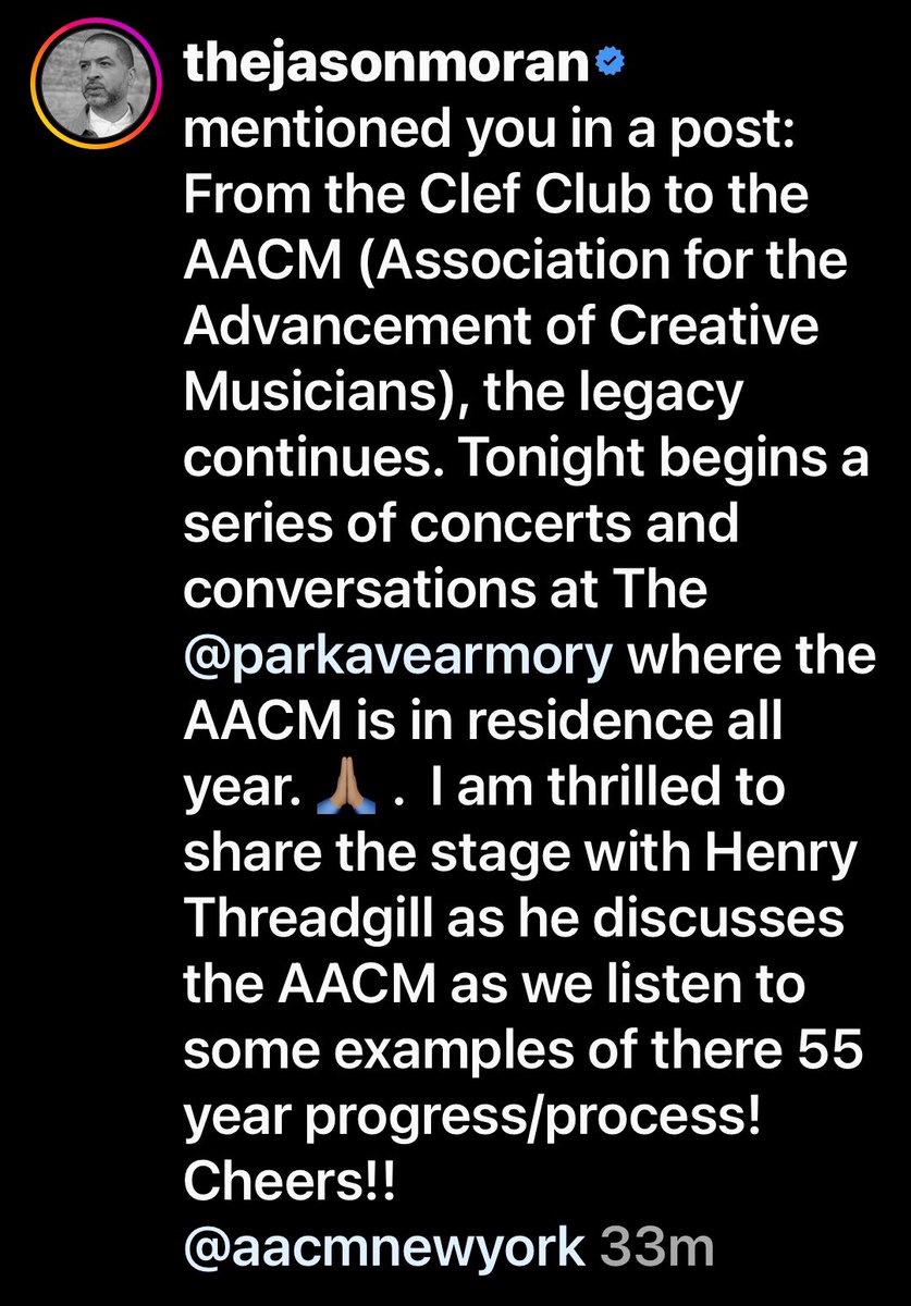 AACMNewYork's tweet photo. #Tonight the @AACMNewYork kicked off our residency at the @ParkAveArmory with a listening session with @morethan88 Jason Moran and #aacmmember #HenryThreadgill! It was a special evening filled with much love, history, memories and creative music! https://t.co/Hw4yFHsRQV