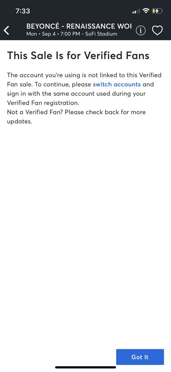 rayneeezy's tweet photo. @Ticketmaster I will honestly sue if you screw up my chance to see @Beyonce during OUR Birthday season. https://t.co/IYNBp8HOSq