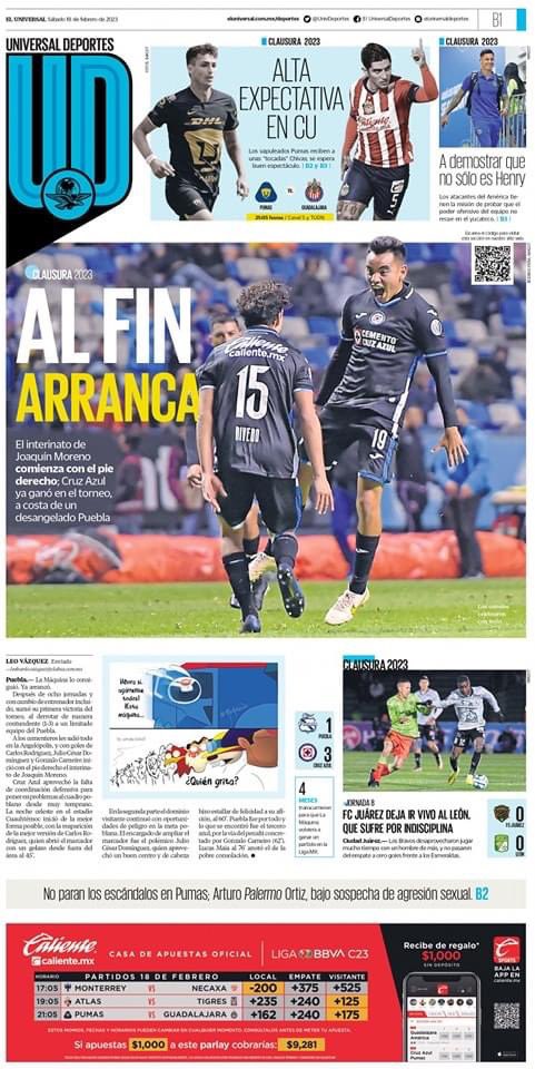 MaquinaAzulOf's tweet photo. ¡CRUZ AZUL SE ROBA LAS PORTADAS! 

#MaquinaAzulOficial #CruzAzul #EternamenteAzul 
#UnaFormaDeVida #EstaEslaBuena #LigaBBVAMx #TorneoApertura2022 #ConTodoContraTodo #PorlaDecima https://t.co/eqvzPo1Y7b
