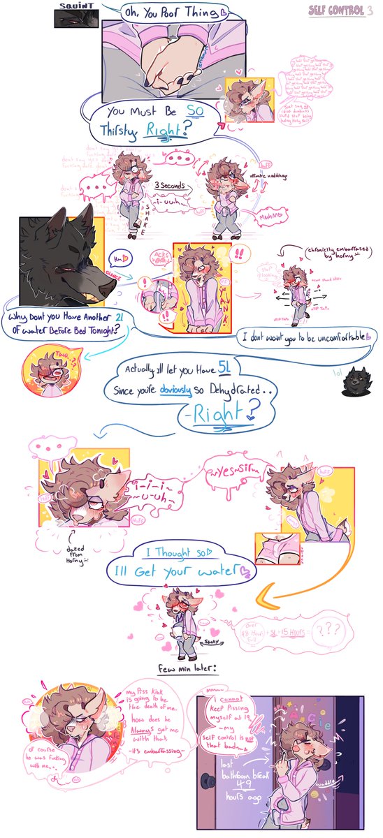 Self Control pg 3/16
PAGE 3 BOYS
think im going to post the rest of the comic (that i haven't coloured yet) on patreon- tell me if you think that's a good idea! :D