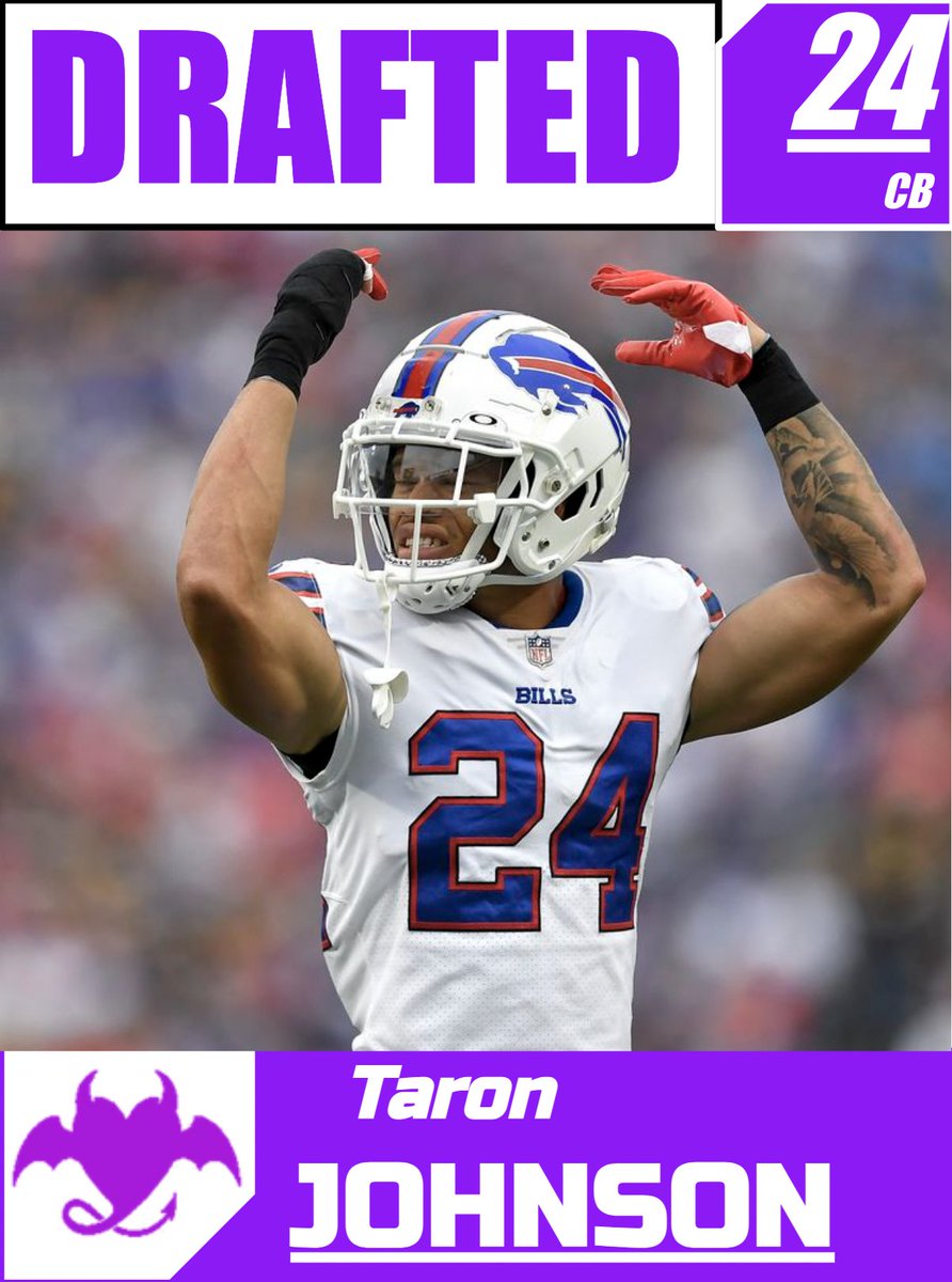 DoverDemonsRFL's tweet photo. With the final pick of the night in the 2023 @RFLLeague draft, the Dover Demons have shored up the secondary to grab Taron Johnson! https://t.co/50BcRg6dm8