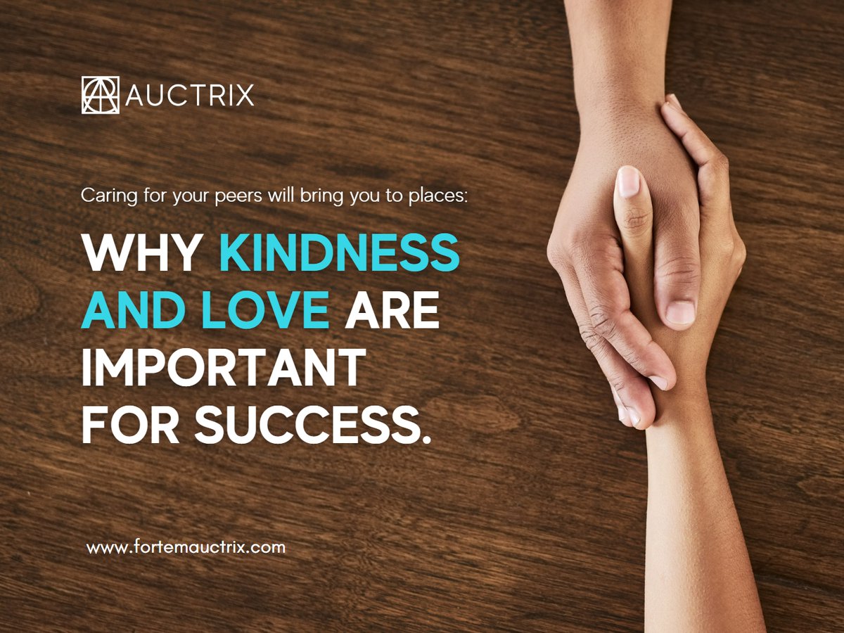fortemauctrix's tweet photo. Kindness is crucial for success, more than skills & experience. Negativity spreads easily online, so radiating positivity is important. A good attitude establishes trust & productivity in the workplace. Help others along the way to be remembered.
#SpreadKindnessNow #Auctrix https://t.co/GEAw5nnpCw