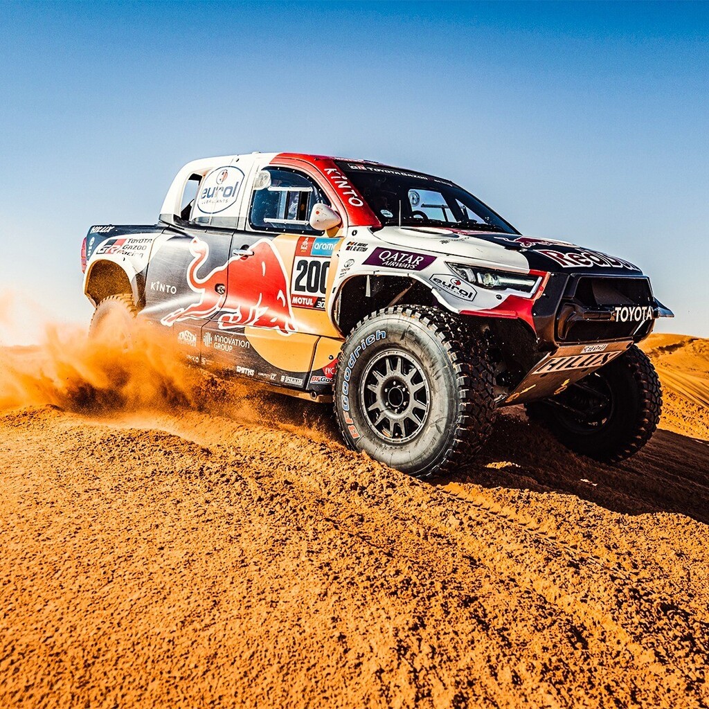 en_toyota's tweet photo. TOYOTA GAZOO Racing photos
#TGRgram
Dakar Rally
2023
GR DKR Hilux T1+
#NasserAlAttiyah
#MathieuBaumel
If you have some wonderful photo of GR Cars, let me pick it up on the official account. We're waiting for your photo with #TGRgram.
#Dakar2023 #dak… https://t.co/56b2YrOaIm https://t.co/LGksnDTvXx