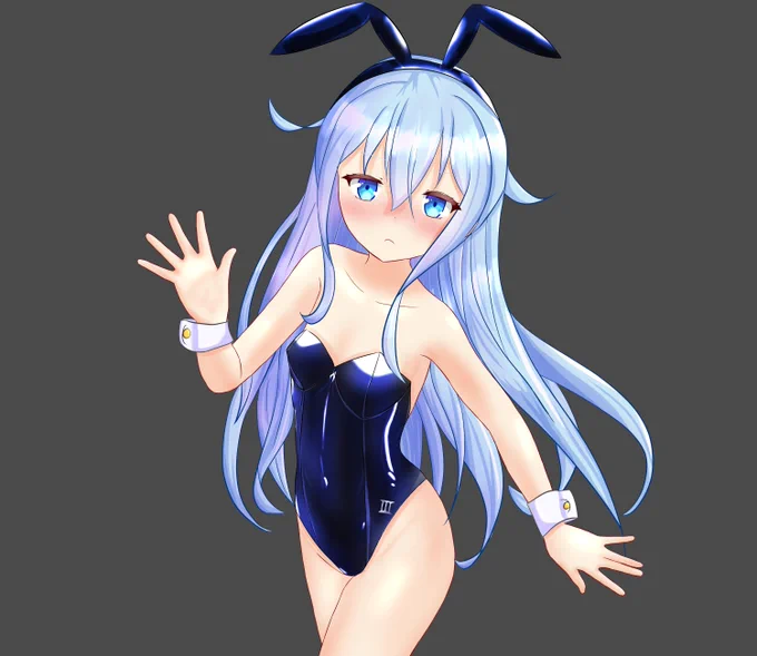 バニー響差分はpixivに#艦これ #響 #バニー 